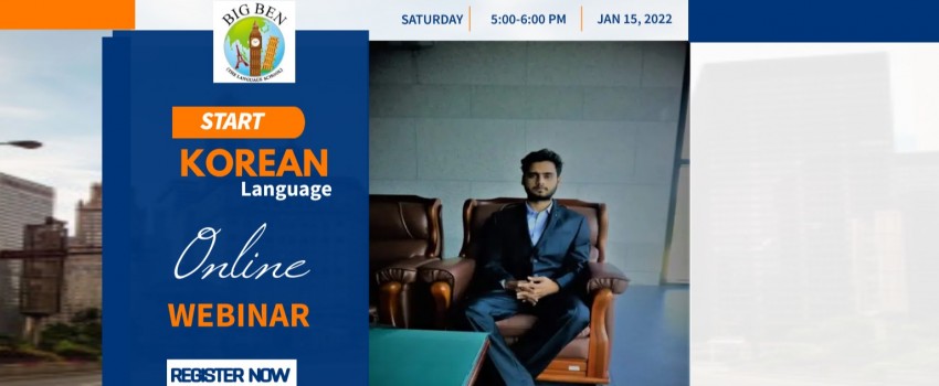 Live Korean Webinar on 15 January 
