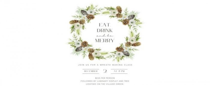 Bedford Village Flower Shoppe Wreath Making Class