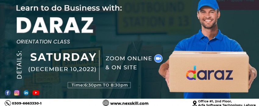Become a Top Seller on Daraz - Start selling online on Daraz with NeXskill - eCommerce in Pakistan