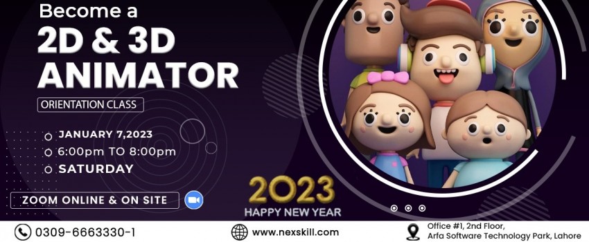  2D & 3D Animator Free Orientation Program By Nexskill