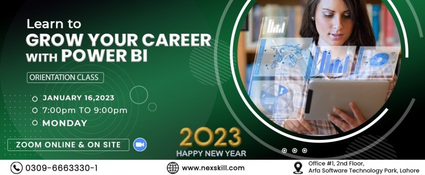 Power BI Program  Free orientation In Lahore By Nexskill