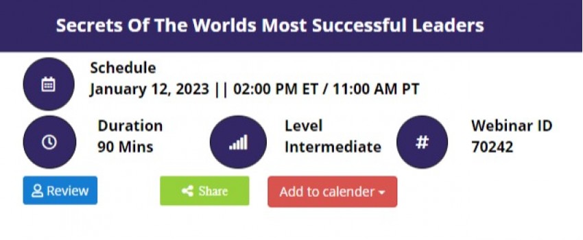 Secrets Of The Worlds Most Successful Leaders