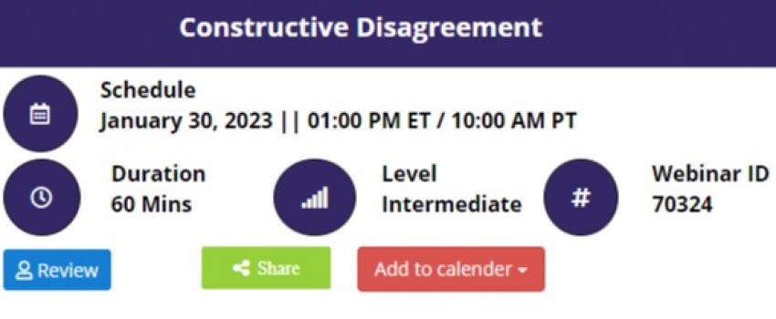 Constructive Disagreement