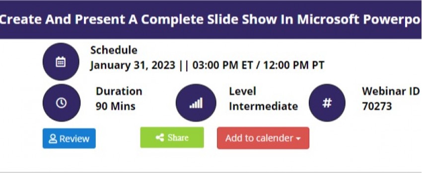 Create And Present A Complete Slide Show In Microsoft Powerpoint