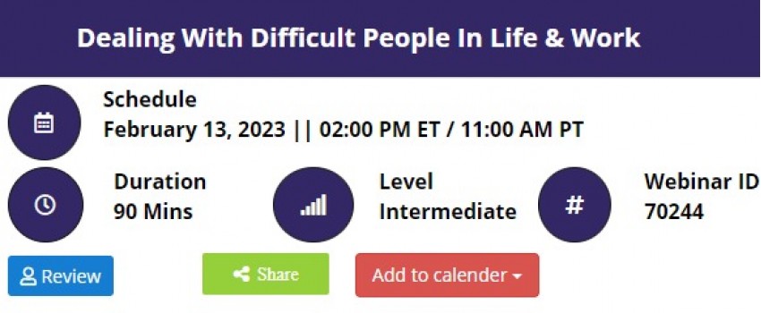 Dealing With Difficult People In Life & Work
