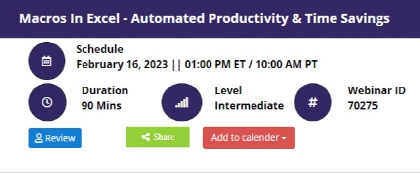 Macros In Excel - Automated Productivity & Time Savings