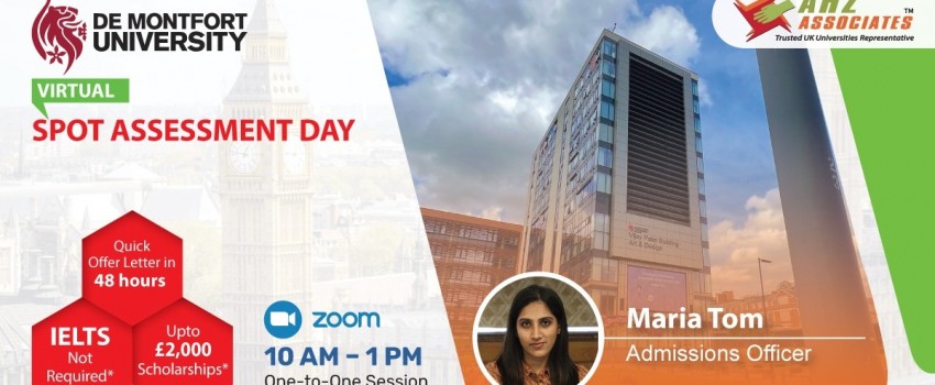 De Montfort University Virtual Spot Assessment Day – AHZ Associates Kanhangad