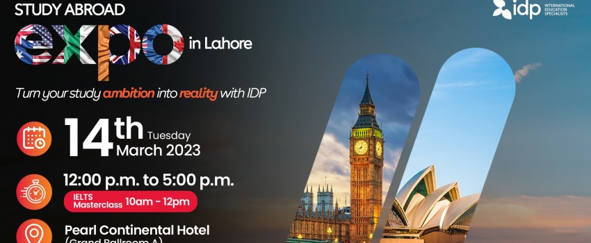 Join IDP Study Abroad Expo in Lahore