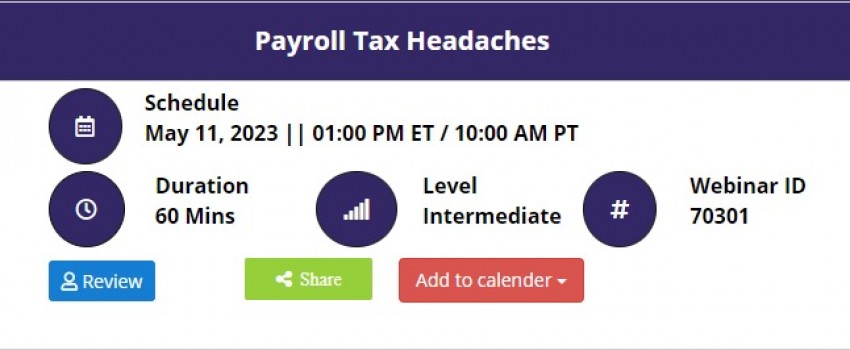 Payroll Tax Headaches
