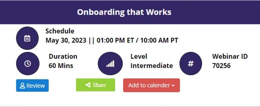 Onboarding that Works