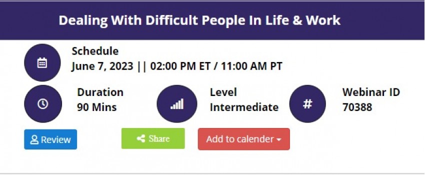 Dealing With Difficult People In Life & Work