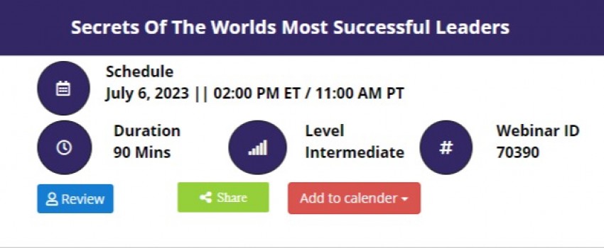 Secrets Of The Worlds Most Successful Leaders