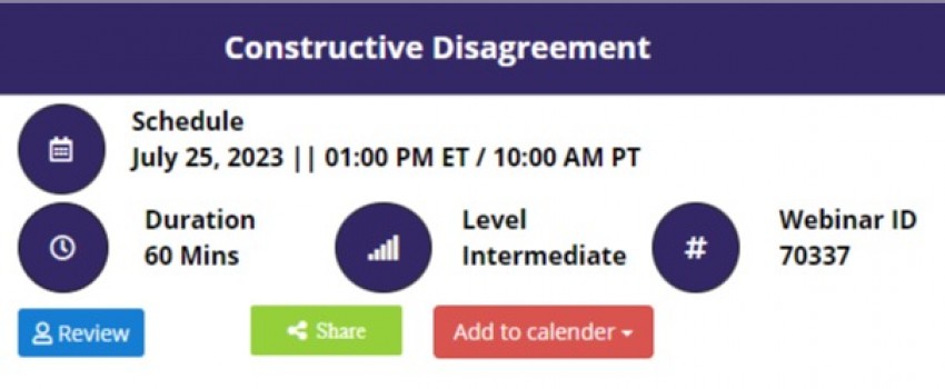 Constructive Disagreement