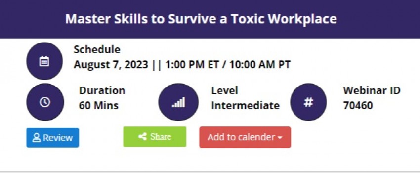Master Skills to Survive a Toxic Workplace