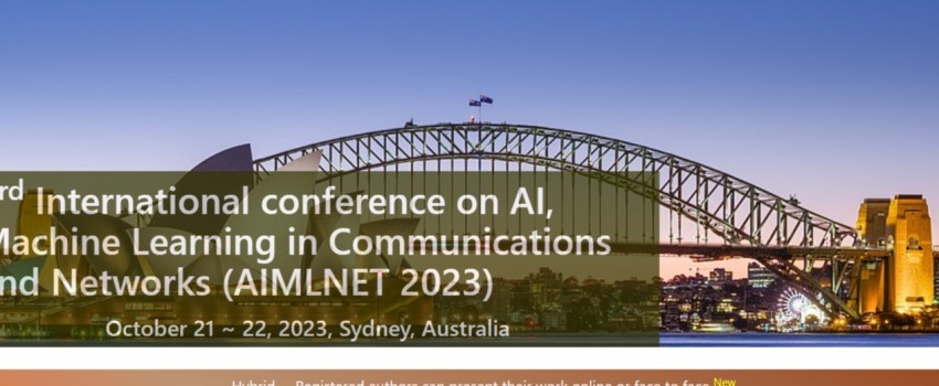 3rd International conference on AI, Machine Learning in Communications and Networks (AIMLNET 2023)