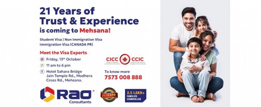 Visa Pros Coming to Mehsana - Rao Consultants