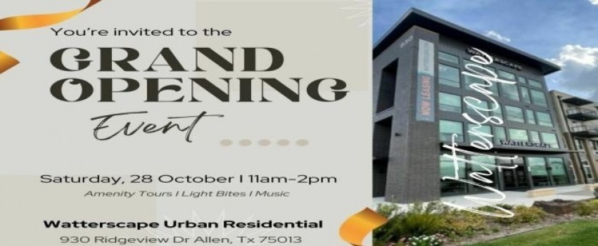 Grand Opening Event: Watterscape Urban Residential 28th October 2023