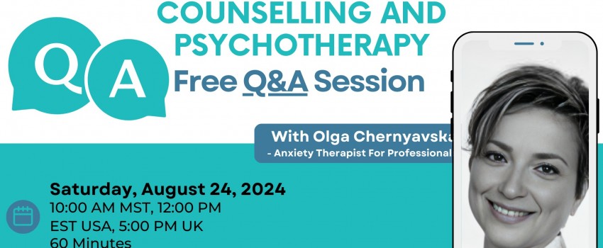 Free Q&A Webinar about Counselling & Psychotherapy 