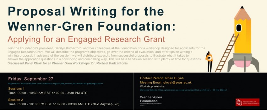 SOAS GLOCAL and Wenner-Gren Foundation Workshop - Applying for an Engaged Research Grant