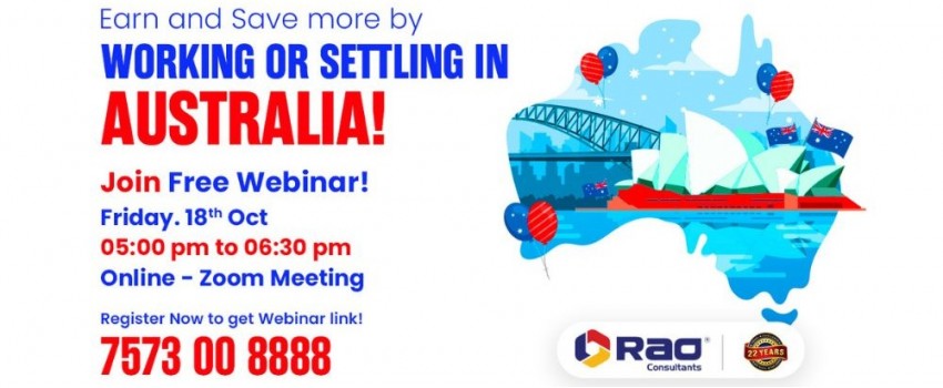 Australia PR Webinar - Rao Consultants