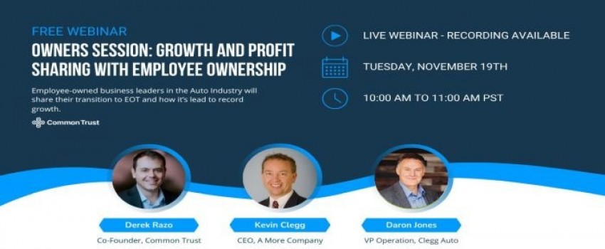 Utah Owners Session: Profit Sharing And Growth With Employee Ownership