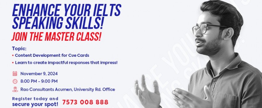 IELTS Speaking master Class - Content Development for Cue Cards