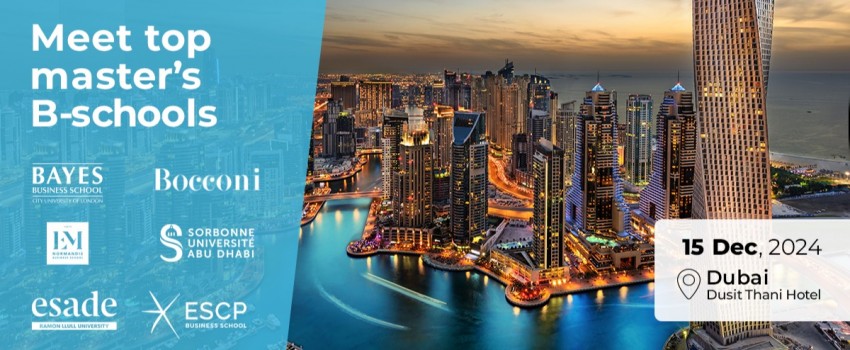 MEET TOP-RANKED BUSINESS SCHOOLS WITH CAMPUSES IN DUBAI & ACCREDITED MASTERS PROGRAMS AT THE ACCESS MASTERS DUBAI EVENT!