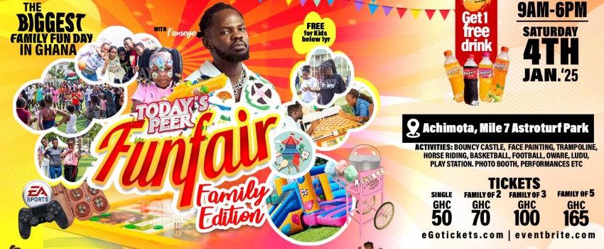Today's peer funfair (biggest family fun day in Ghana
