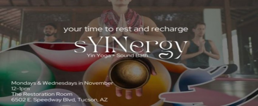 sYINergy: Yin Yoga + Sound Bath Experience Sunday Mornings at Hacienda del Sol