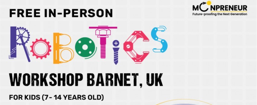 In-person Free Robotics Workshop in Barnet, UK by Moonpreneur