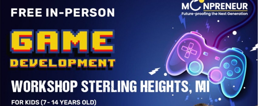 Free Game Development Workshop in Sterling Heights, MI by Moonpreneur