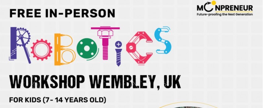In-person Free Robotics Workshop in Wembley, UK by Moonpreneur