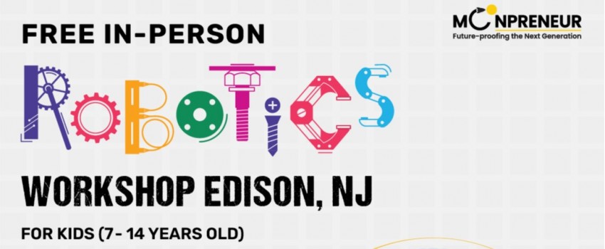  In-person Free Robotics Workshop in Edison, NJ by Moonpreneur