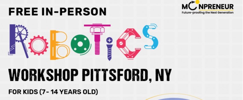 In-person Free Robotics Workshop in Pittsford, NY by Moonpreneur