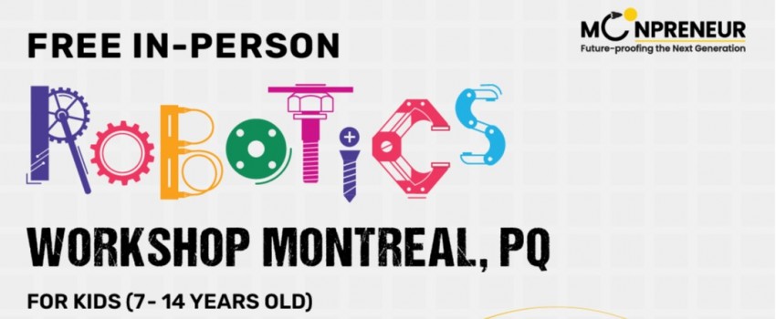  In-person Free Robotics Workshop in Montreal, PQ by Moonpreneur