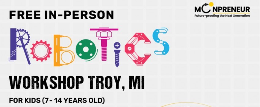 In-person Free Robotics Workshop in Troy, MI by Moonpreneur
