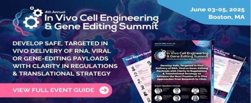 4th In Vivo Cell Engineering and Gene Editing Summit