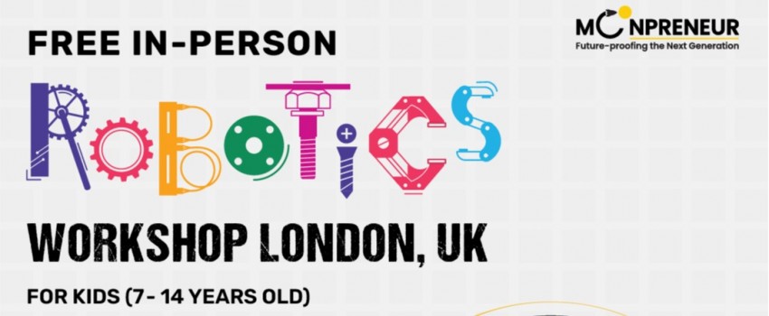 In-person Free Robotics Workshop in London, UK by Moonpreneur