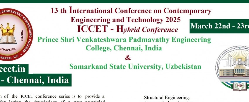 13 th International Conference on Contemporary Engineering and Technology 2025 