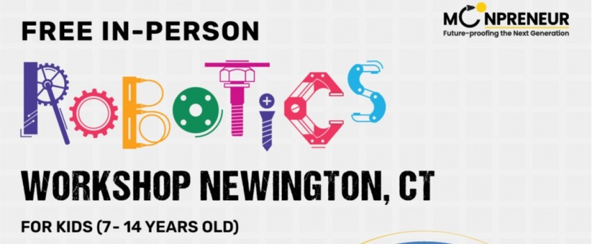 In-person Free Robotics Workshop in Newington, CT by Moonpreneur
