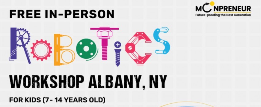 In-person Free Robotics Workshop in Albany, NY by Moonpreneur