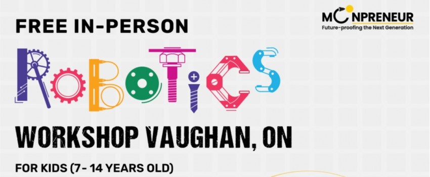 In-person Free Robotics Workshop in Vaughan, ON by Moonpreneur