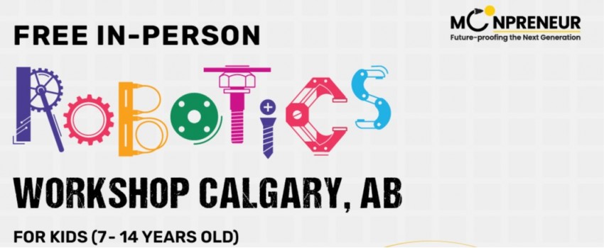 In-person Free Robotics Workshop in Calgary, AB  by Moonpreneur