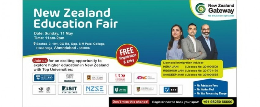 Biggest New Zealand Education Fair in Ahmedabad