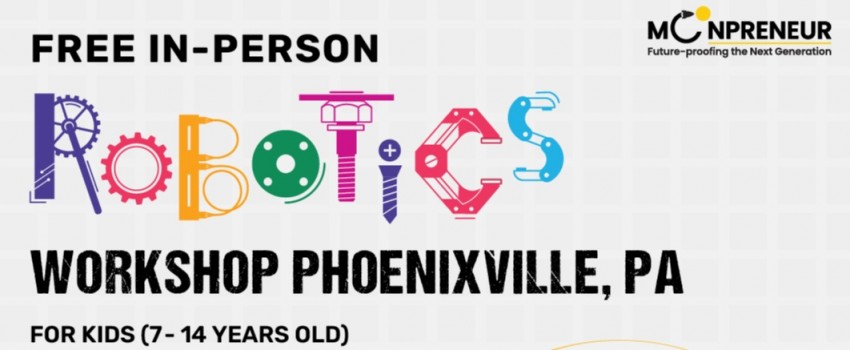 In-person Free Robotics Workshop in Phoenixville, PA  by Moonpreneur