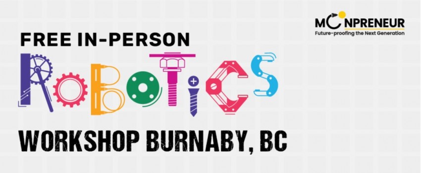 In-person Free Robotics Workshop in Burnaby, BC by Moonpreneur