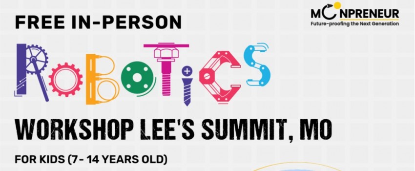 In-person Free Robotics Workshop in Lee’s Summit, MO by Moonpreneur