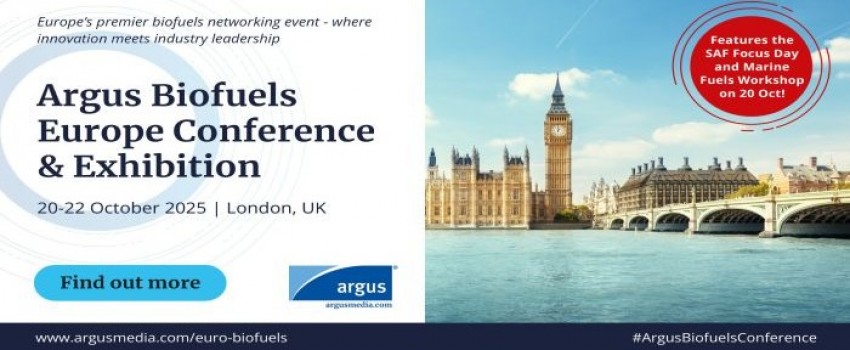 Argus Biofuels Europe Conference and Exhibition, October 2025, London, UK