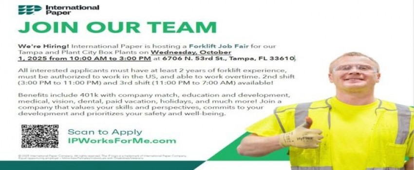 International Paper Forklift Job Fair