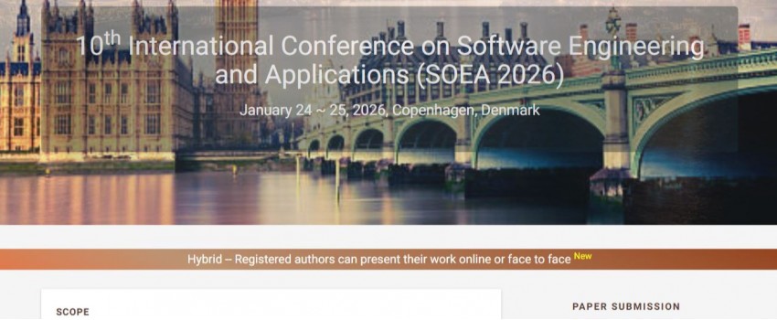 10th International Conference on Software Engineering and Applications (SOEA 2026)